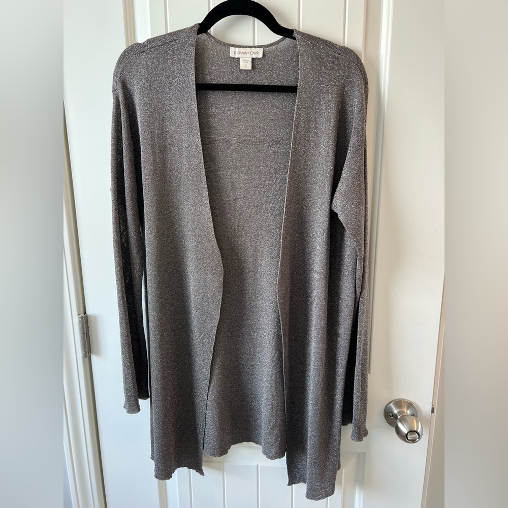 Coldwater Creek Silver Cardigan size L - 14‎